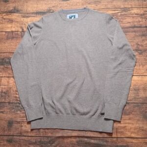 Kangol Men's Crew Neck Long Sleeve Sweater Size Medium Gray
